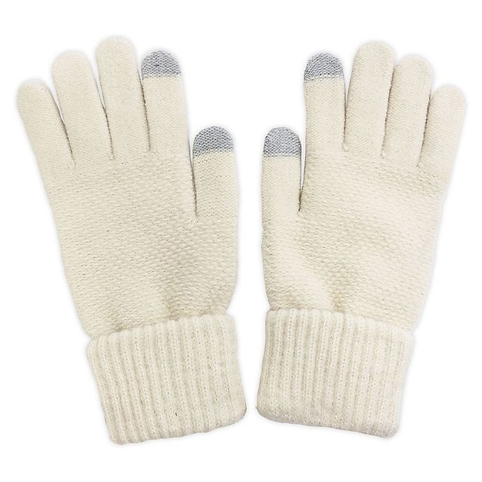 slide 1 of 1, Isaac Mizrahi Texting Gloves - White, 1 ct