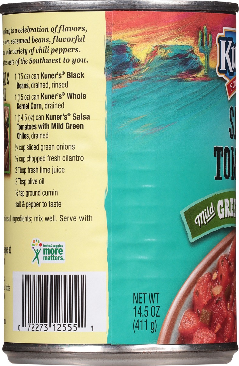 slide 7 of 9, Kuner's Southwestern Kuners Southwest Salsa Tomatoes with Mild Jalapenos, 14.5 oz