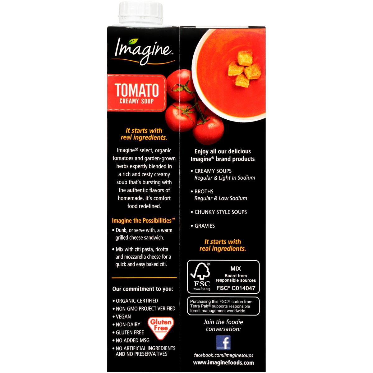 slide 5 of 11, Imagine Organic Tomato Creamy Soup 32 fl. oz. Aseptic Pack, 32 fl oz