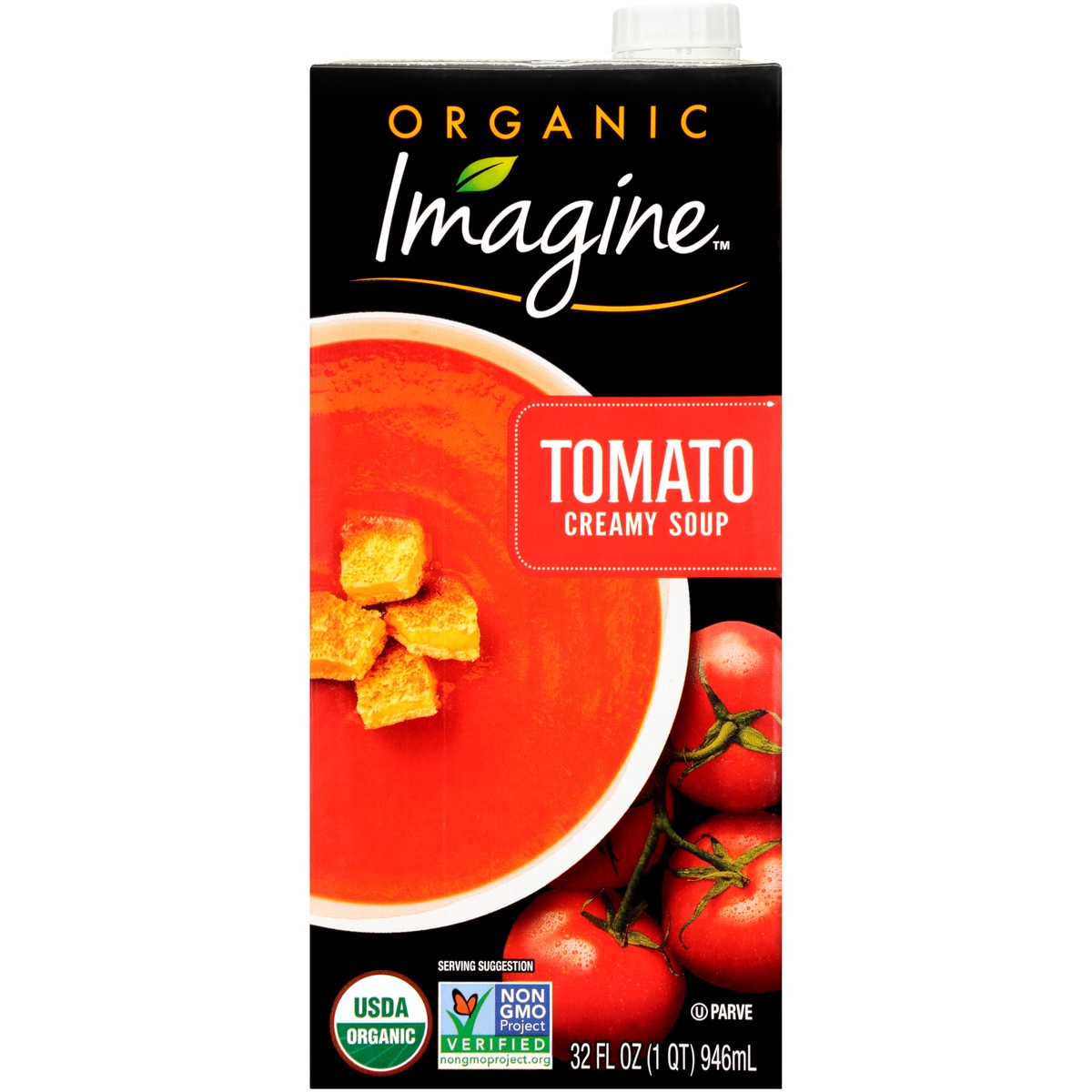 slide 1 of 11, Imagine Organic Tomato Creamy Soup 32 fl. oz. Aseptic Pack, 32 fl oz