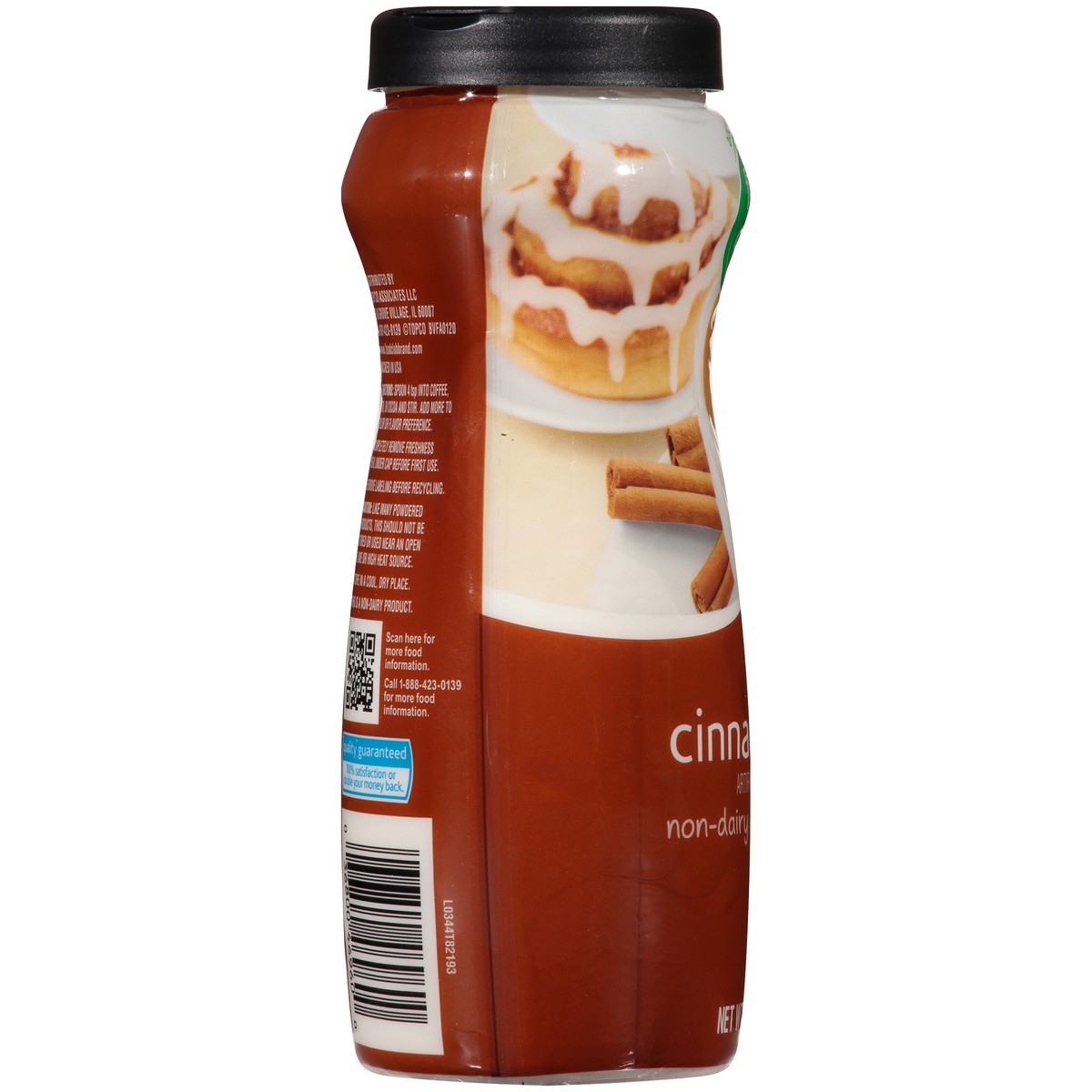 slide 12 of 13, Food Club Cinnamon Roll Non-Dairy Coffee Creamer, 15 oz