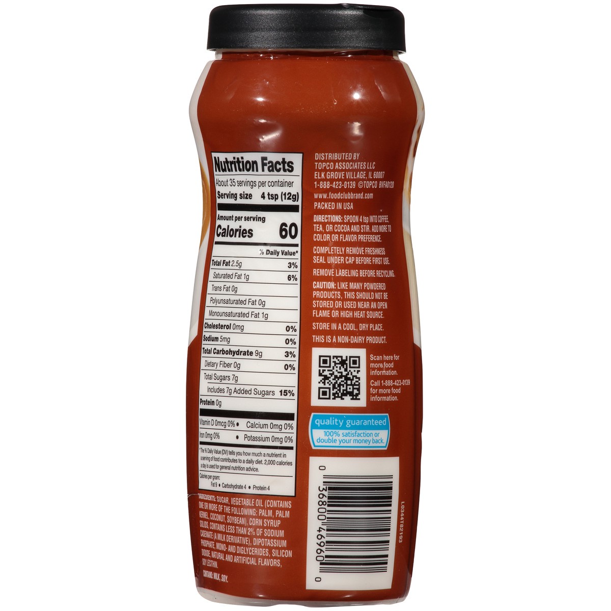 slide 6 of 13, Food Club Cinnamon Roll Non-Dairy Coffee Creamer, 15 oz