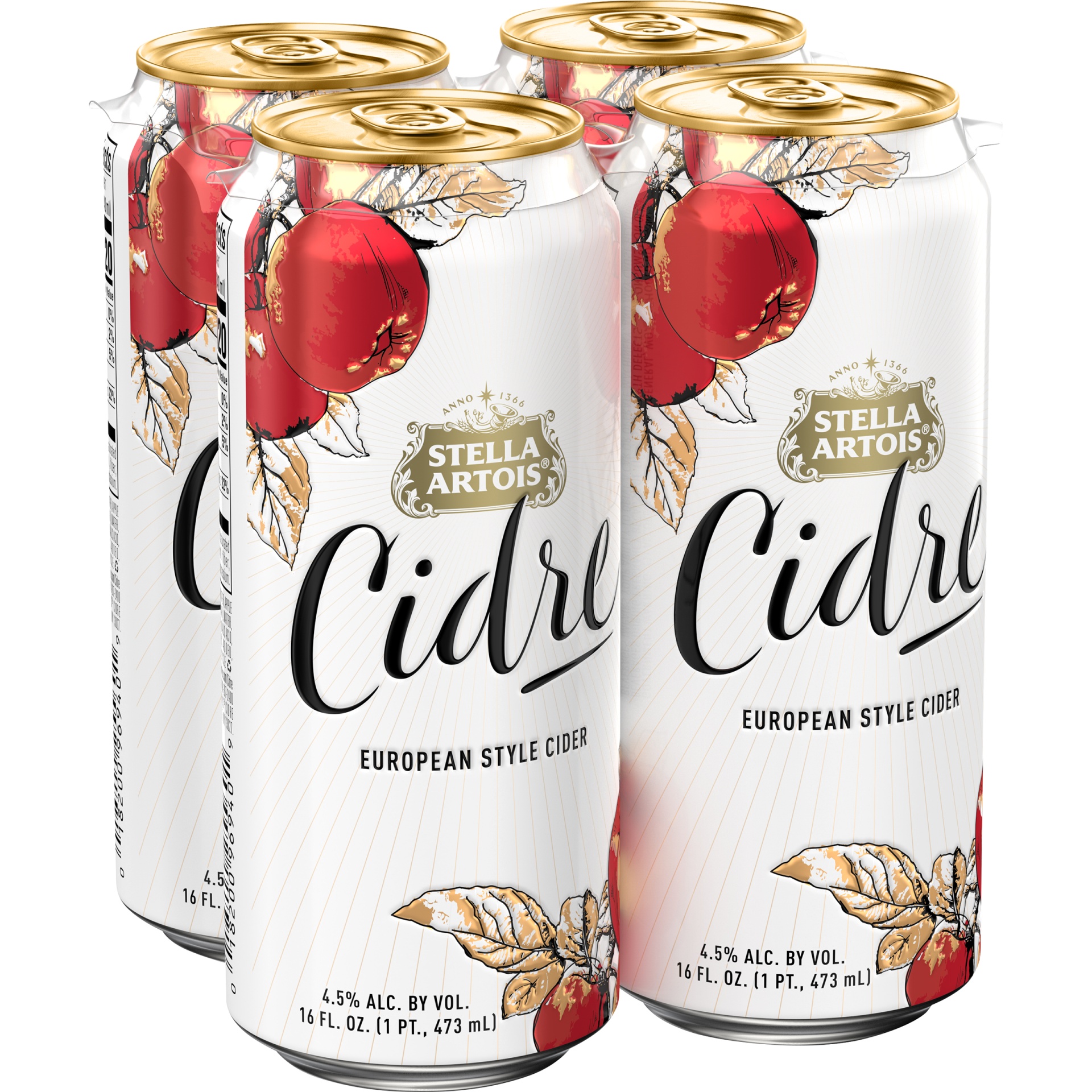 slide 1 of 1, Stella Artois Cidre, 4.5% ABV, 16 oz