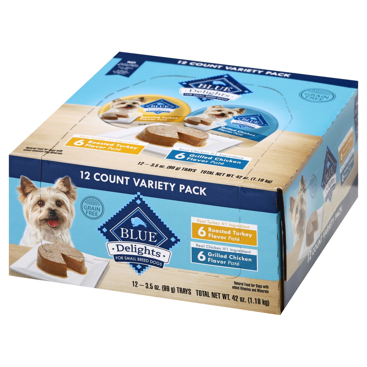 slide 9 of 9, Blue Buffalo Blue Delights Variety Pack for Small Breed 12-3.5 oz, 12 ct