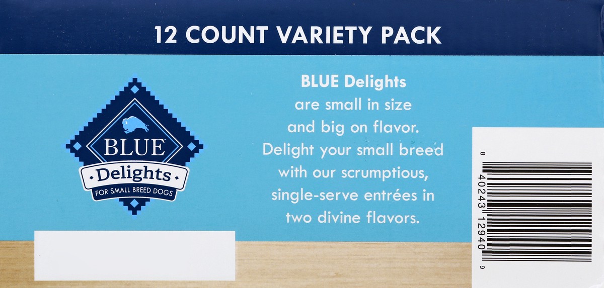 slide 8 of 9, Blue Buffalo Blue Delights Variety Pack for Small Breed 12-3.5 oz, 12 ct