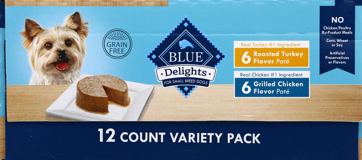 slide 4 of 9, Blue Buffalo Blue Delights Variety Pack for Small Breed 12-3.5 oz, 12 ct