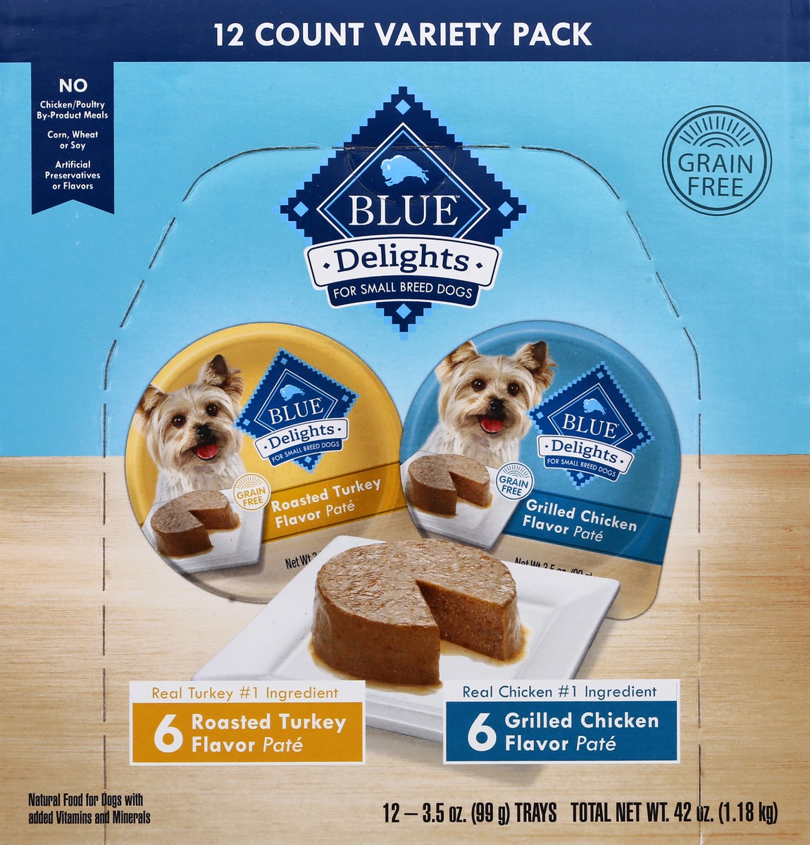 slide 5 of 9, Blue Buffalo Blue Delights Variety Pack for Small Breed 12-3.5 oz, 12 ct