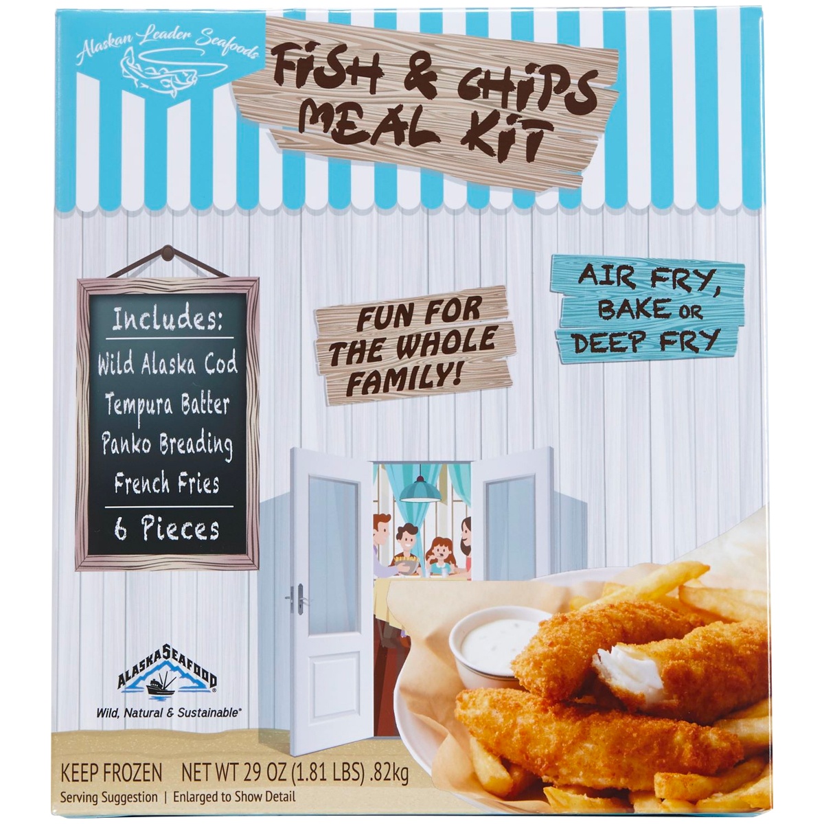 slide 1 of 1, Alaskan Fish&Chips Meal Kit, 16 oz