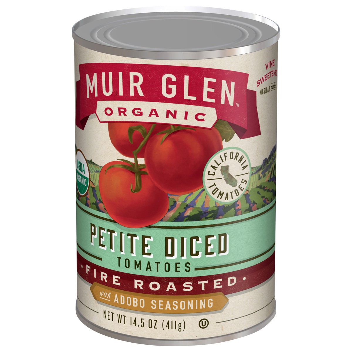 slide 6 of 9, Muir Glen Petite Diced Tomatoes, Fire Roasted With Adobo Seasoning, 14.5 oz., 14.5 oz