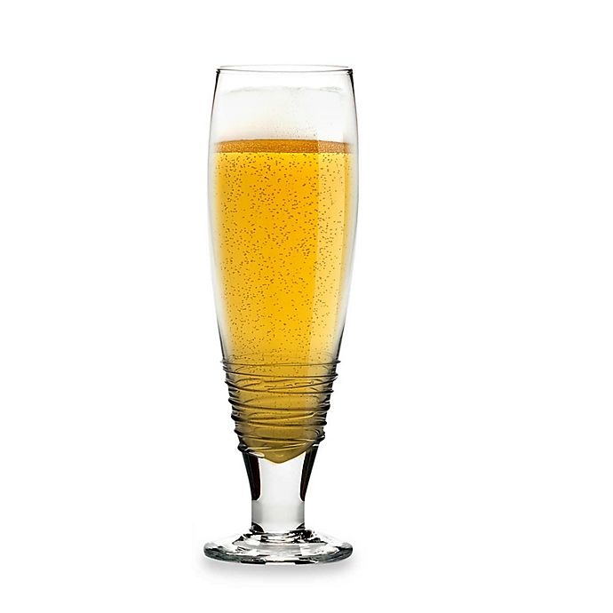 slide 1 of 2, Mikasa Swirl Pilsner Glasses - Smoke, 4 ct