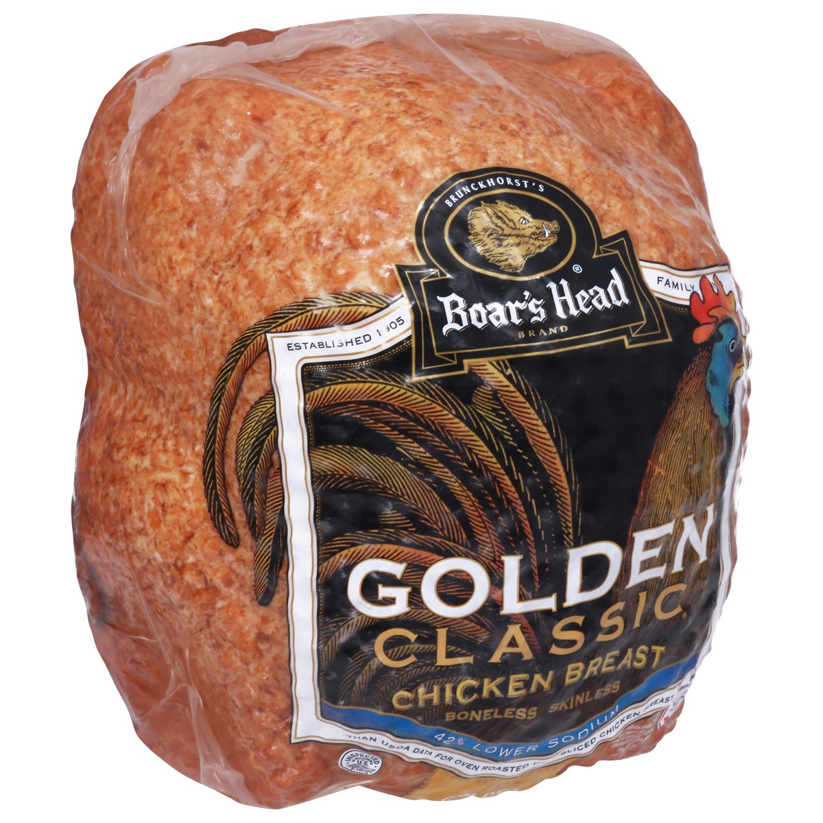 slide 6 of 9, Boar's Head Classic Golden Boneless Skinless Chicken Breast 1 ea, per lb
