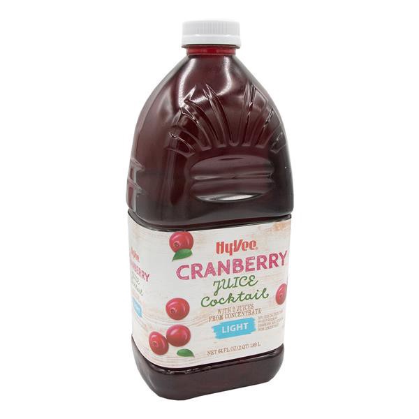 slide 1 of 1, Hy-Vee Lite Cranberry Juice Cocktail, 64 fl oz