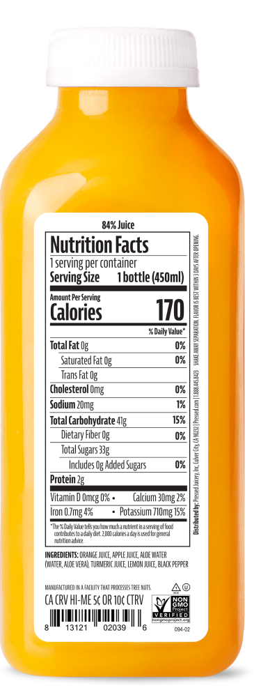slide 2 of 2, Pressed Juicery Orange Turmeric 15.2fz - 15.2 FZ, 15.2 fl oz