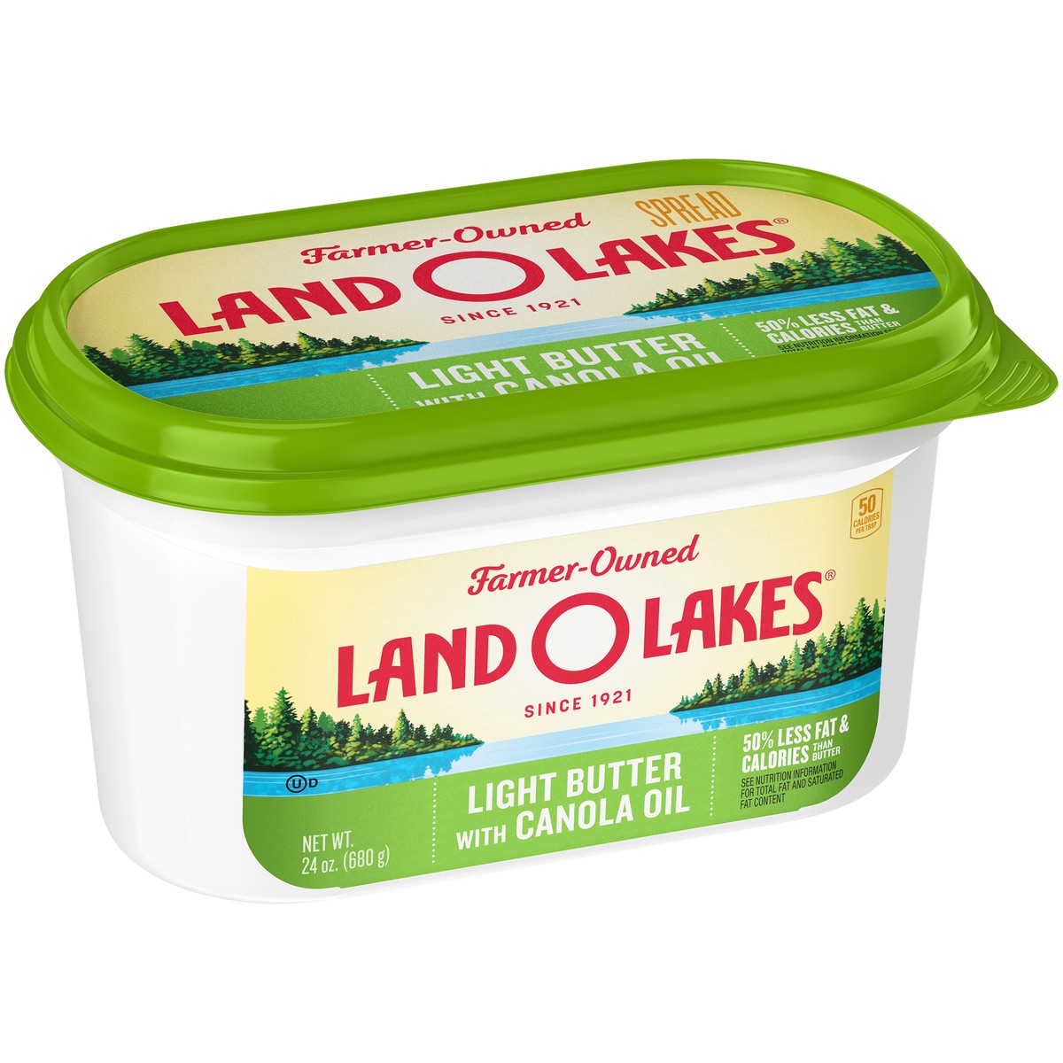slide 4 of 11, Land O'Lakes Light Butter with Canola Oil, 24 oz