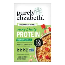 Purely Elizabeth Protein Apple Harvest Crumble Instant Oatmeal, 5 - 1.66 oz Each