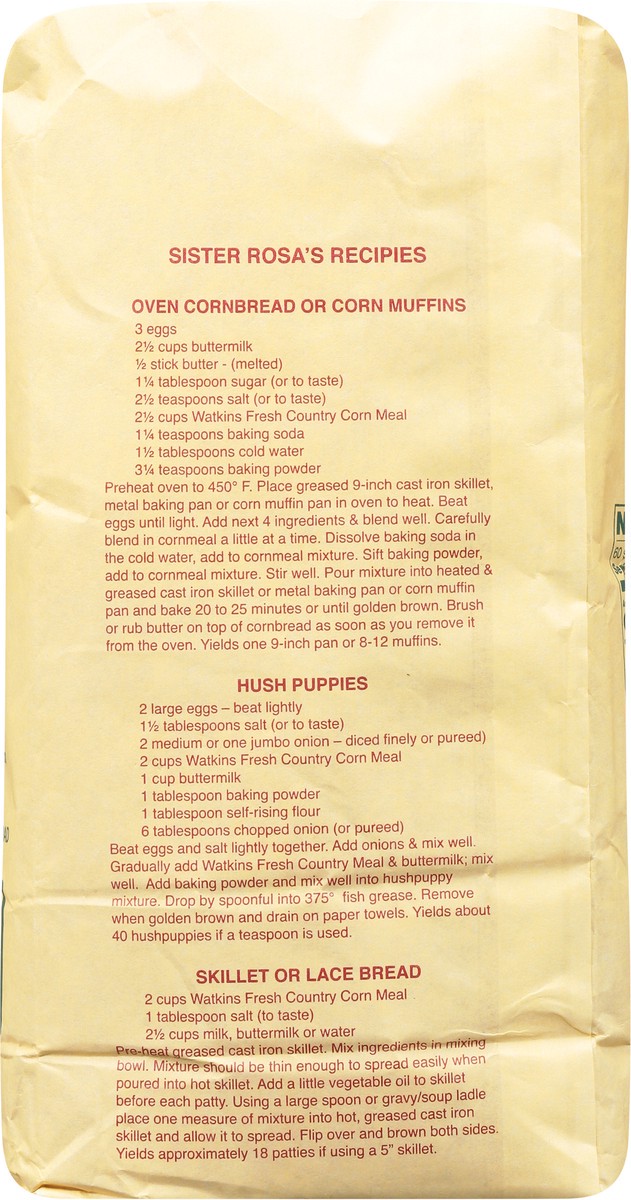 slide 12 of 13, Watkins Plain-White-Sifted Fine Old Fashion Stone Ground Corn Meal 5 lb, 5 lb