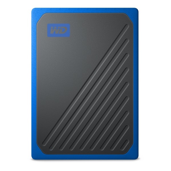 slide 1 of 3, Western Digital My Passport Go 1Tb Portable External Solid State Drive, Black/Cobalt, Wdbmcg0010Bbt-Wesn, 1 ct