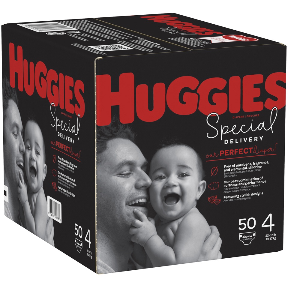 slide 2 of 3, Huggies Special Delivery Diapers, 50 ct; Size 4