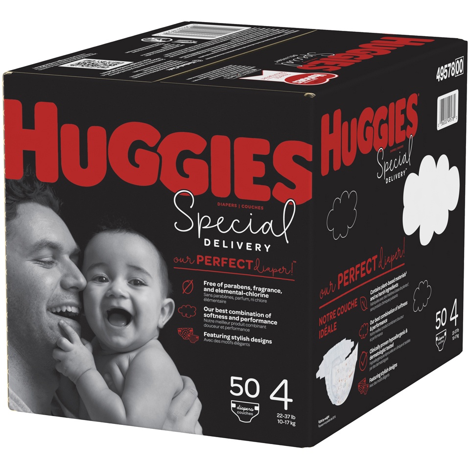 slide 3 of 3, Huggies Special Delivery Diapers, 50 ct; Size 4