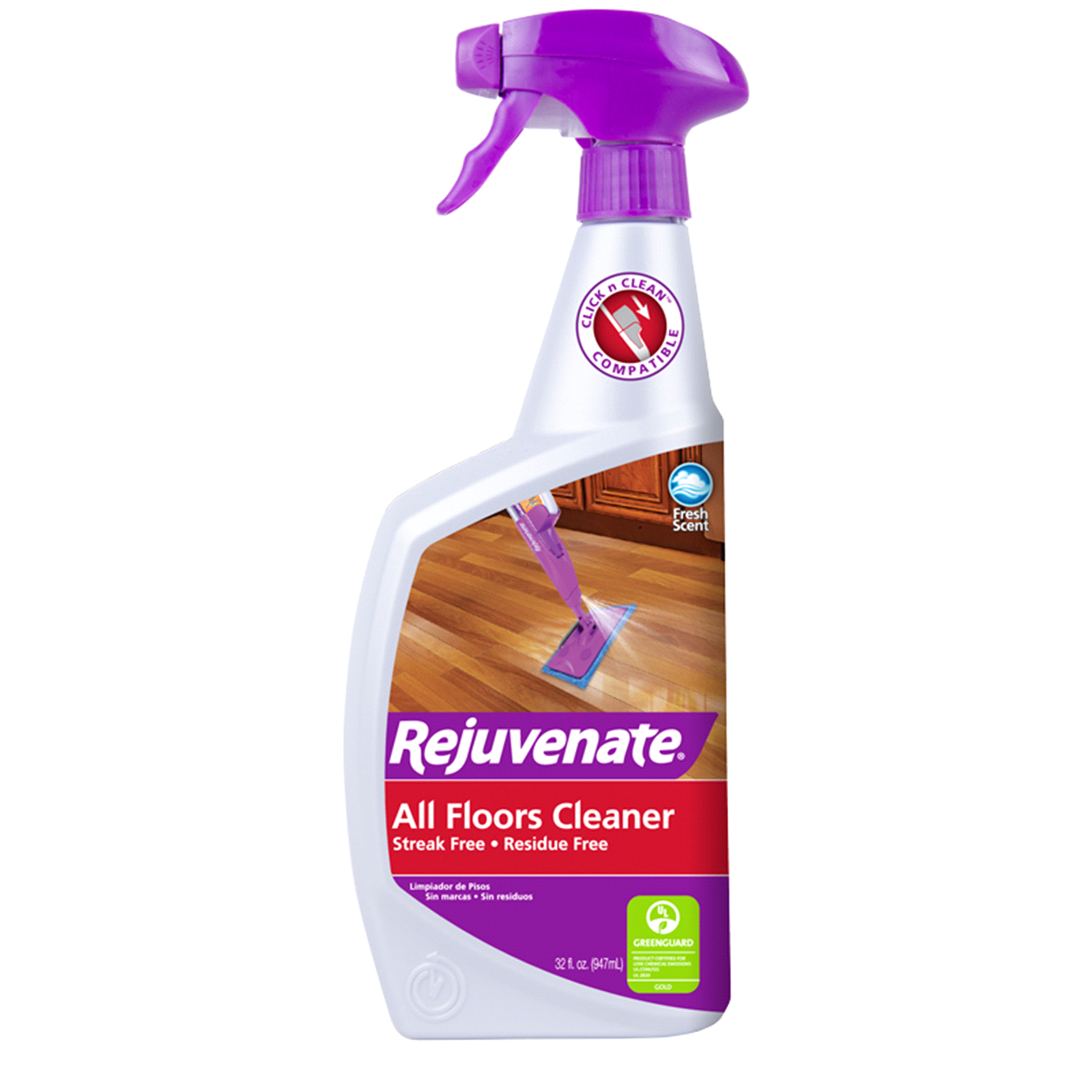 slide 1 of 1, Rejuvenate Floor Cleaner with Cleaning Bonnet, 32 fl oz