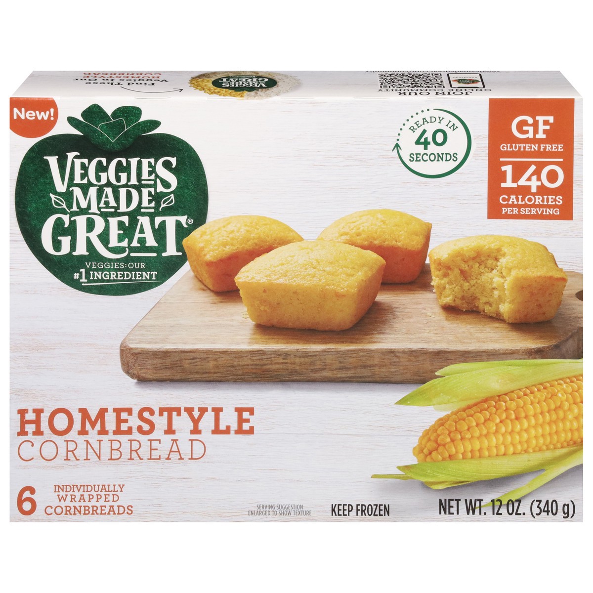 slide 8 of 16, Veggies Made Great Homestyle Cornbread 6 ea, 6 ct