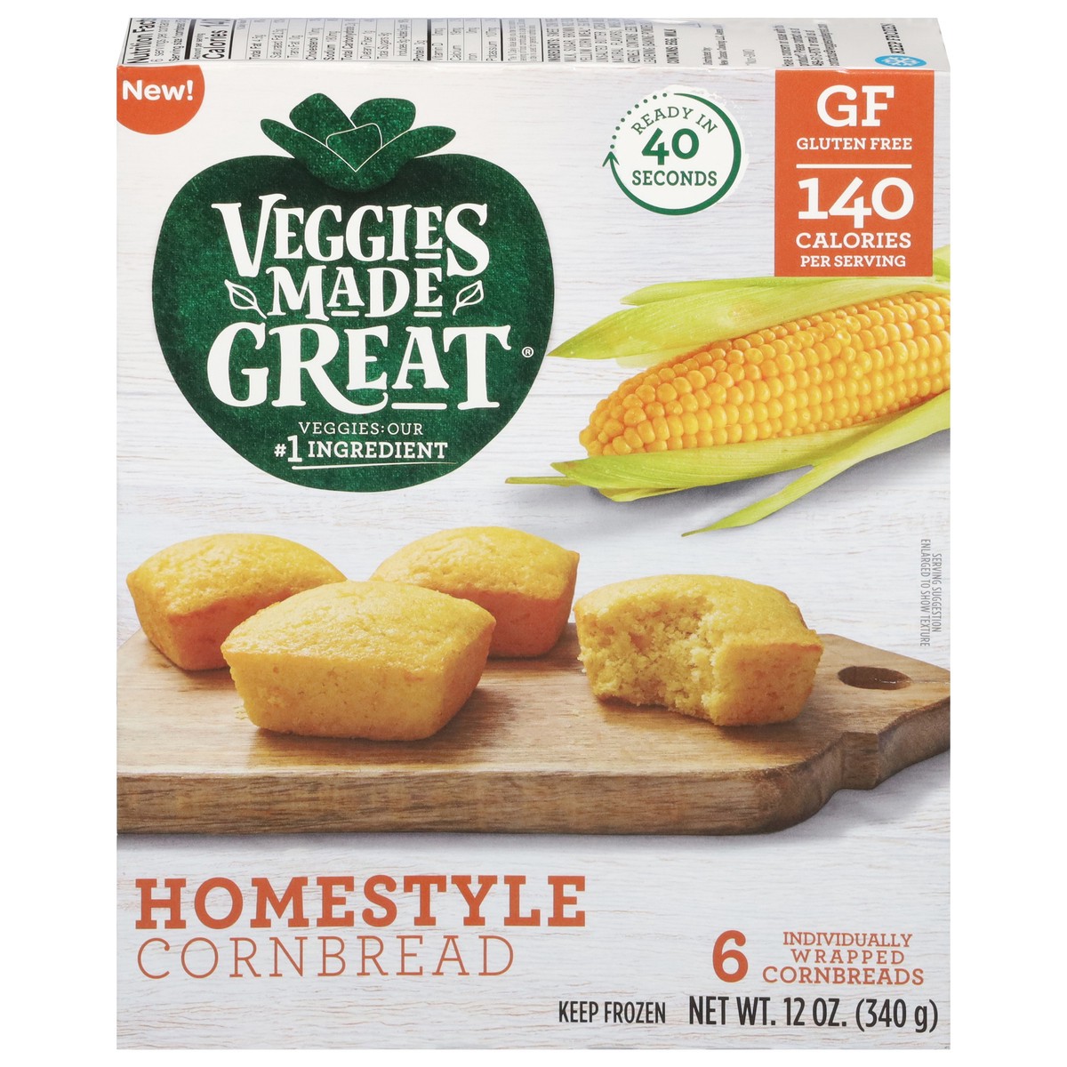 slide 9 of 16, Veggies Made Great Homestyle Cornbread 6 ea, 6 ct