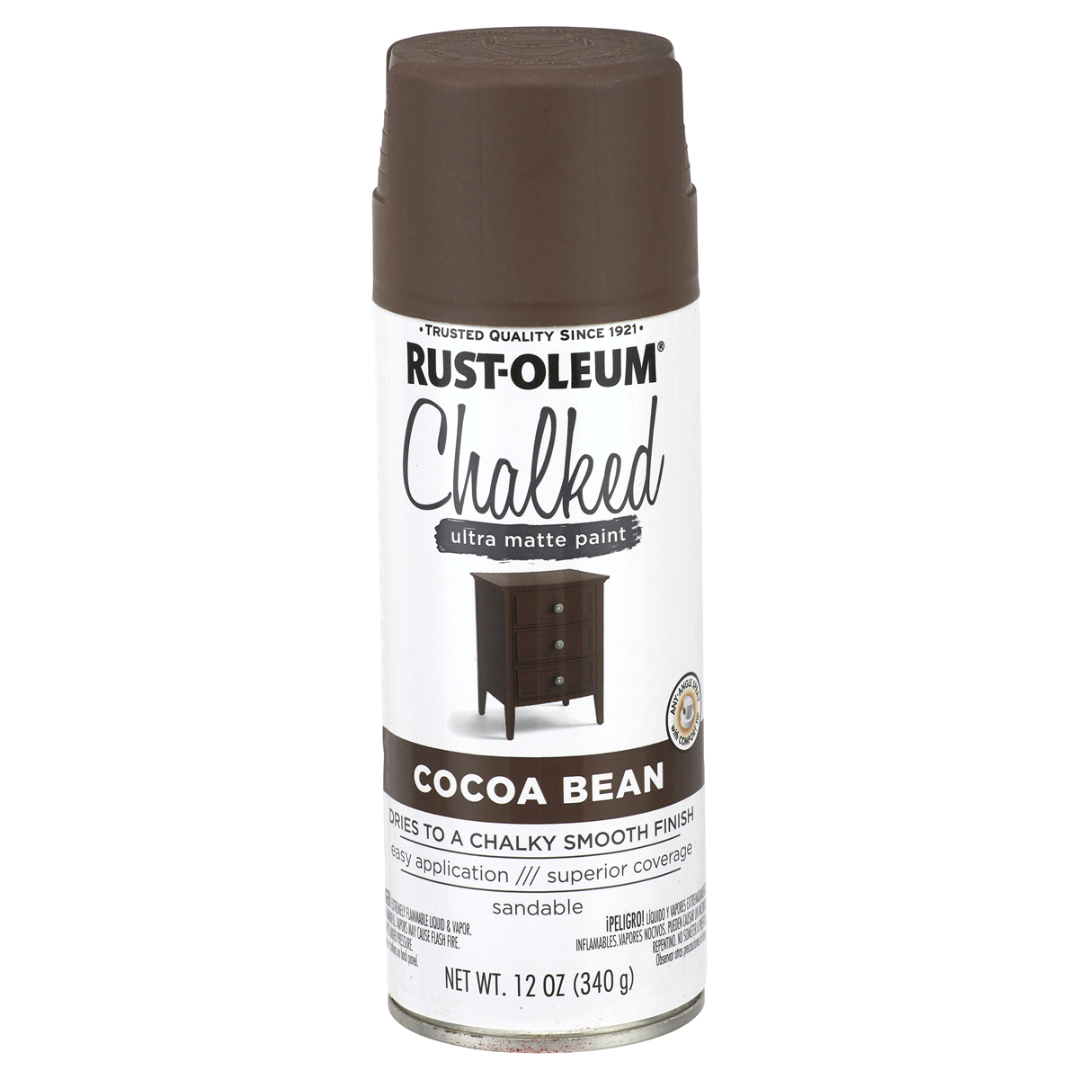 slide 1 of 1, Rust-Oleum Chalked Ultra Matte Spray Paint - 329194 Cocoa Bean, 12 oz