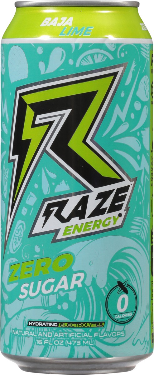 slide 6 of 9, Raze Zero Sugar Baja Lime Energy Drink - 16 fl oz, 16 oz