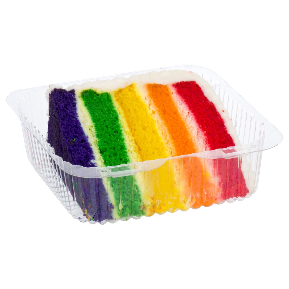 slide 2 of 3, Giant Slice Rainbow Cake 7 oz, per lb