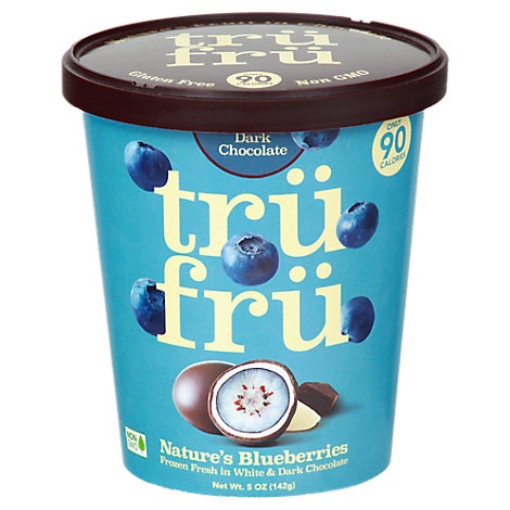 slide 1 of 1, Tru Fru Blueberries Frozen Fresh In White & Dark Chocolate, 5 oz