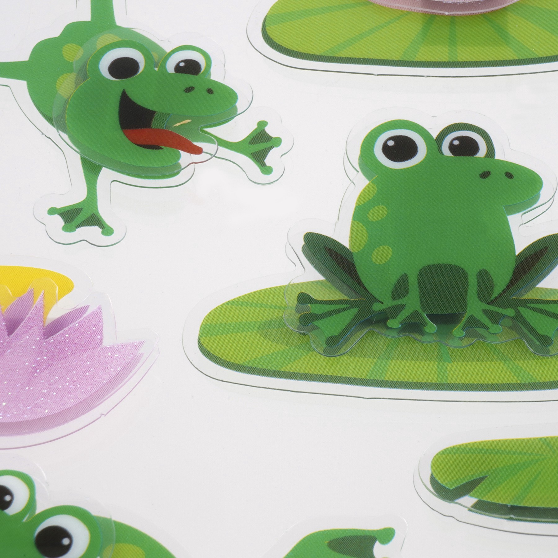 slide 2 of 4, Frog & Lily Pad Stickers By Recollections, 4 in x 8.5 in