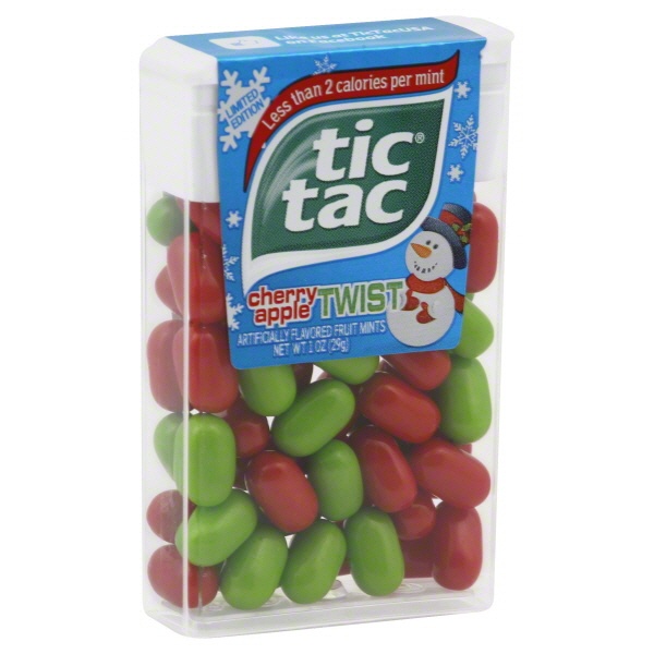 slide 1 of 4, Tic Tac Cherry Apple Twist Mints, 1 oz