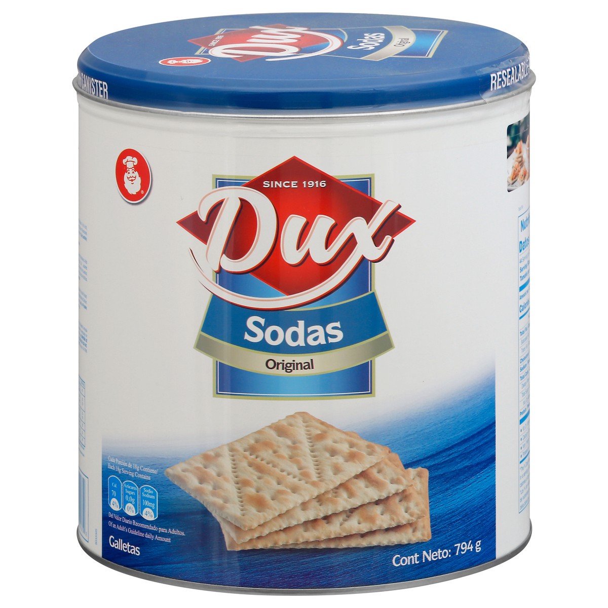 slide 7 of 13, Dux Sodas Galletas Original (Soda Crackers) Canister, 28 oz