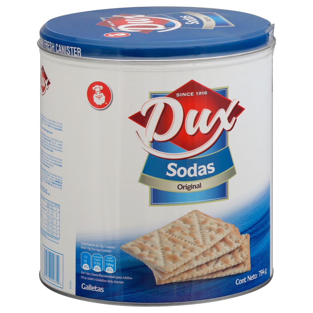 slide 4 of 13, Dux Sodas Galletas Original (Soda Crackers) Canister, 28 oz