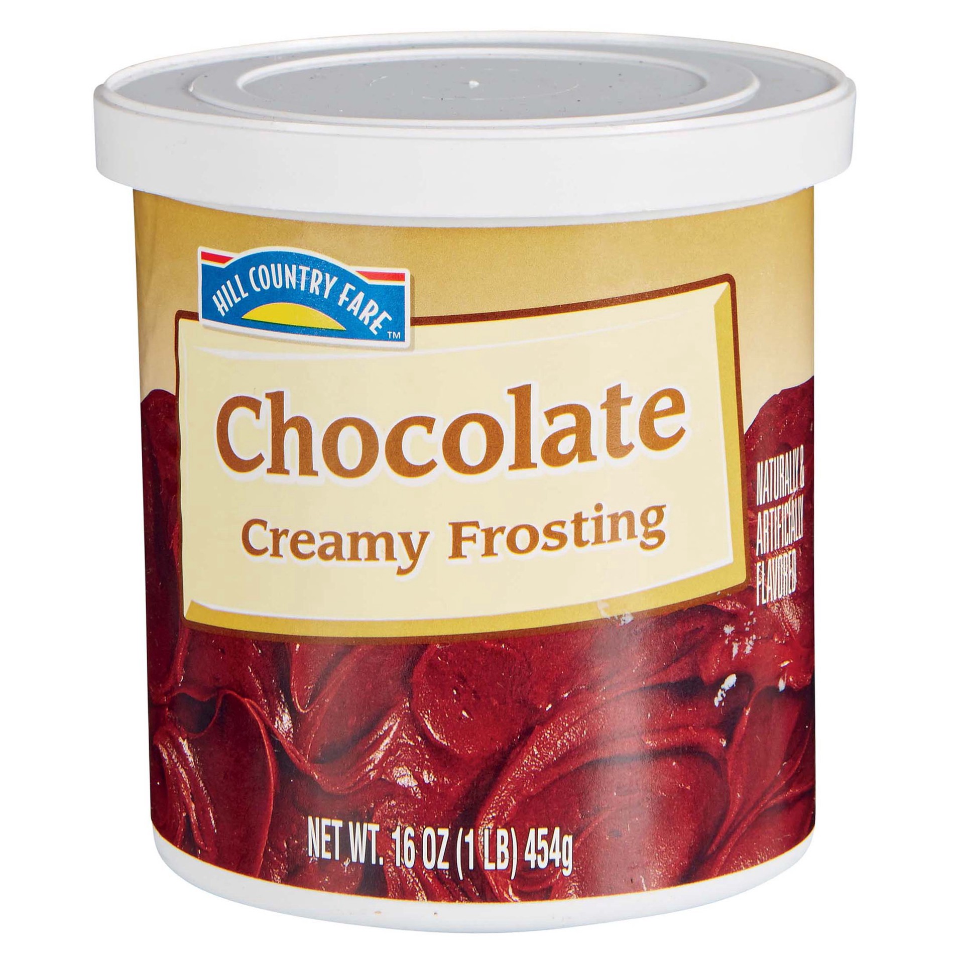 slide 1 of 1, Hill Country Fare Creamy Chocolate Frosting, 16 oz