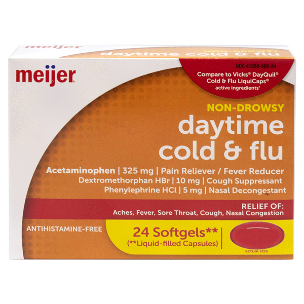 slide 1 of 1, Meijer DayTime Cold & Flu, 24 ct
