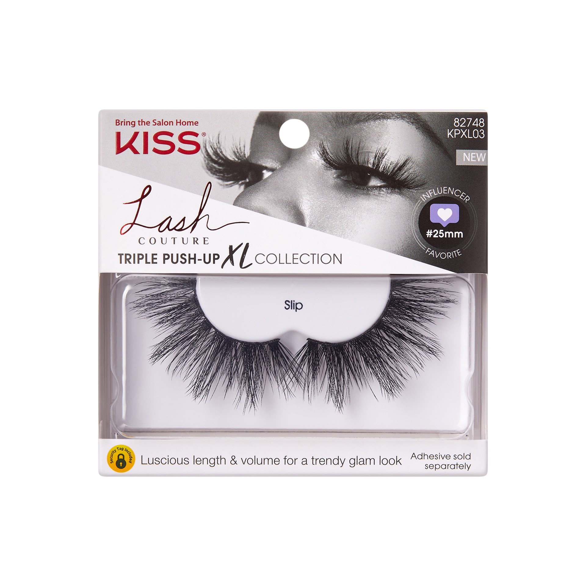 slide 1 of 5, KISS Lash Couture Triple Push-Up XL Collection, ‘Slip'', 1 Pair, 1 ct