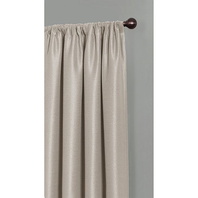 Oatmeal Emery 95-Inch Rod Pocket Insulated Total Blackout Window Curtain Panel