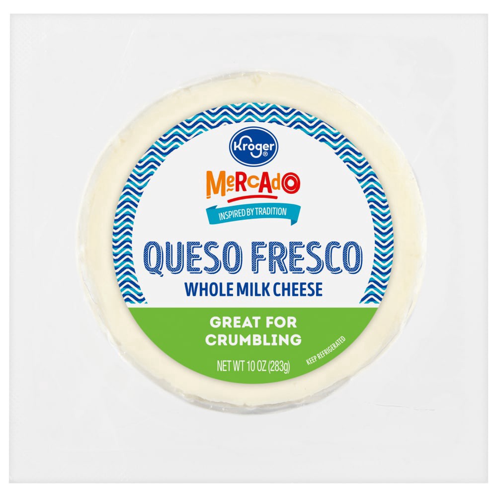 slide 1 of 2, Kroger Mercado Queso Fresco Whole Milk Cheese, 10 oz