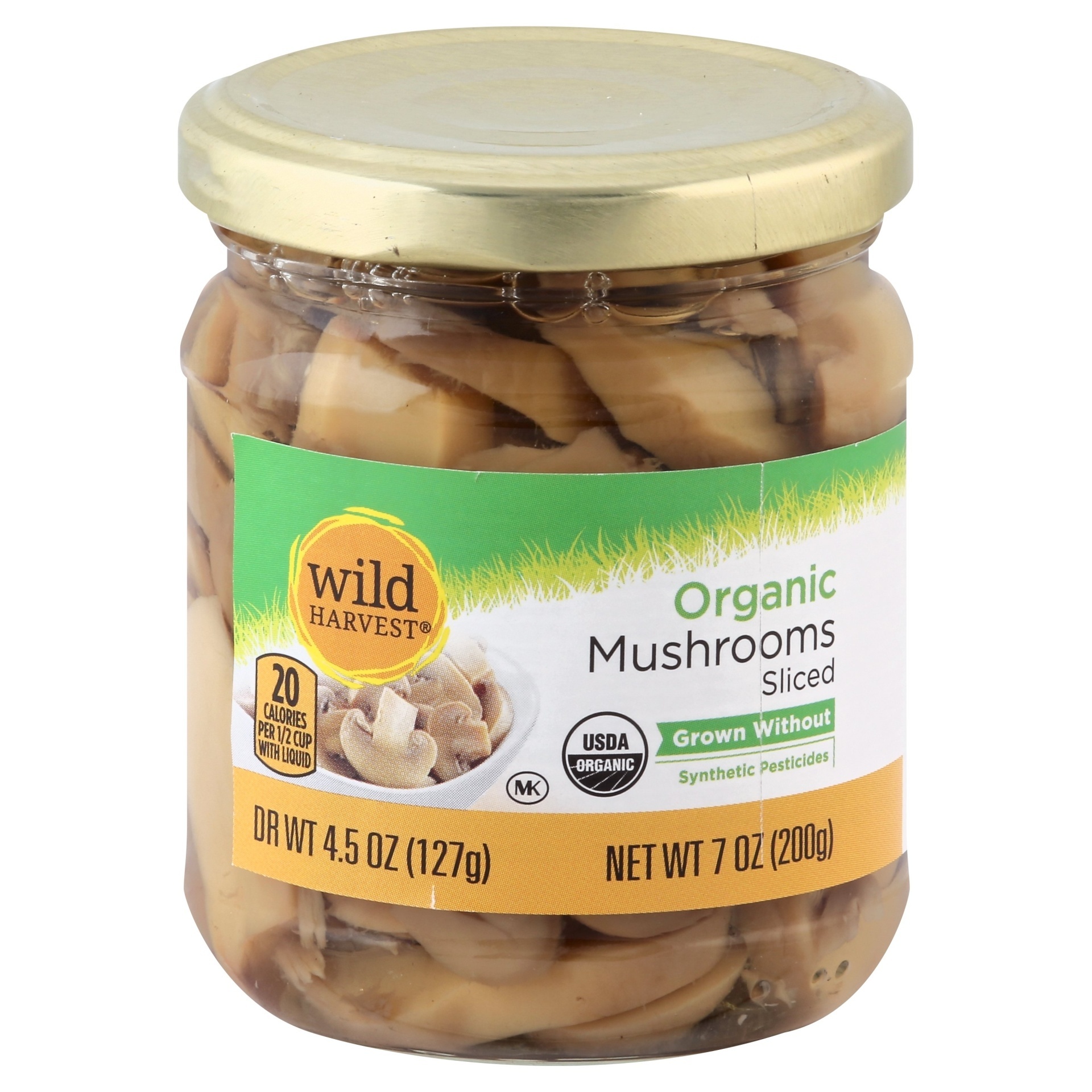 slide 1 of 1, Wild Harvest Organic Mushroom Slices, 4.5 oz