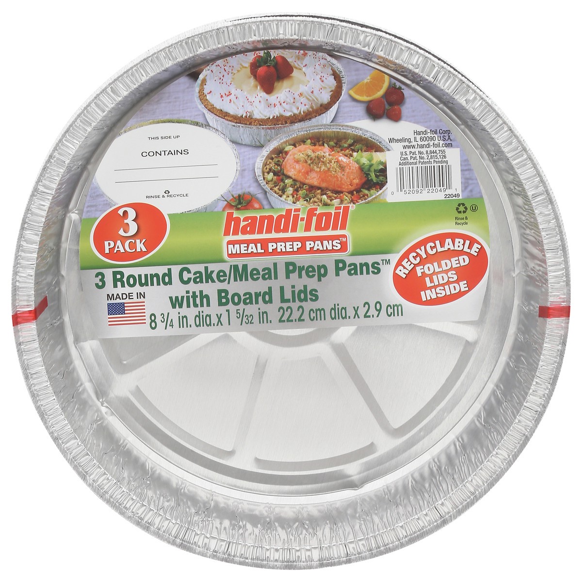 slide 5 of 13, Handi-foil Meal Prep Pans 3 Pack, 3 ct