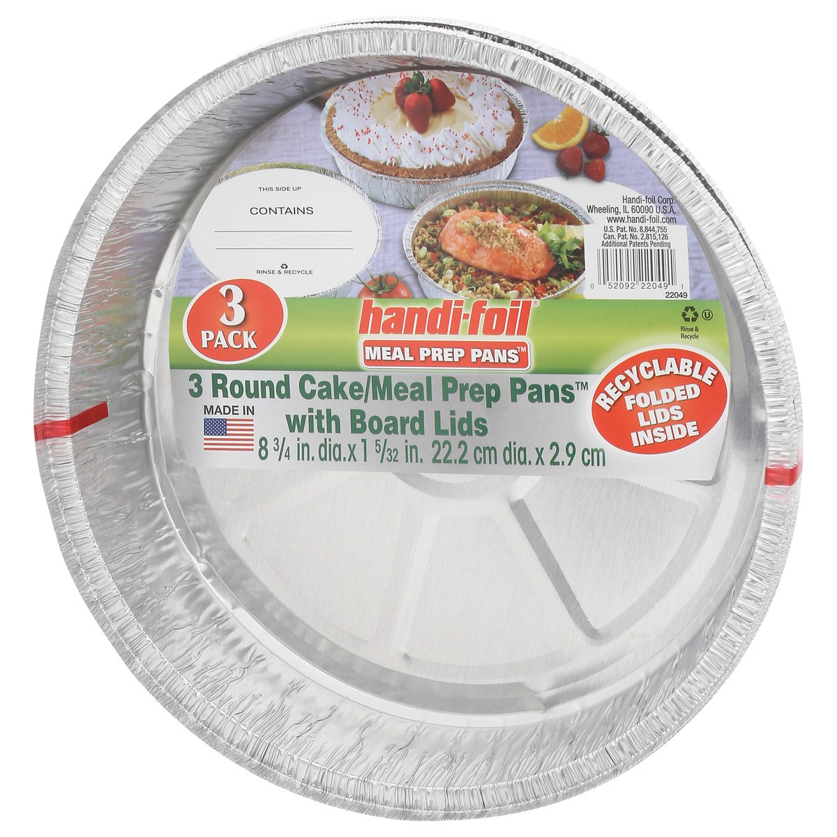 slide 3 of 13, Handi-foil Meal Prep Pans 3 Pack, 3 ct