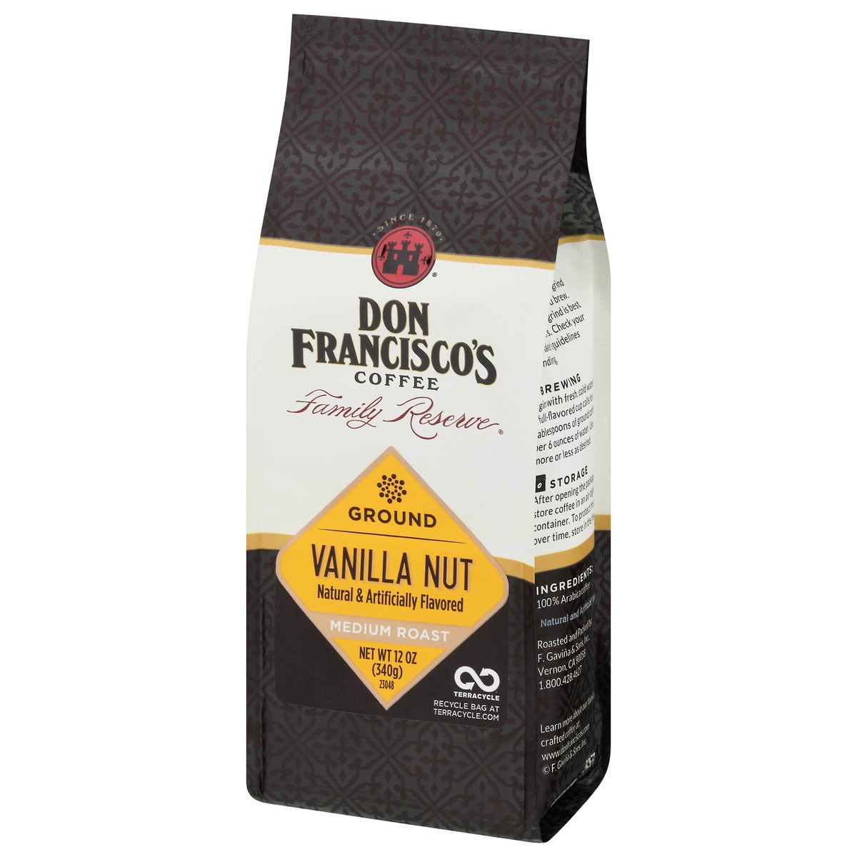 slide 3 of 9, Don Francisco's Family Reserve Medium Roast Ground Vanilla Nut Coffee 12 oz, 