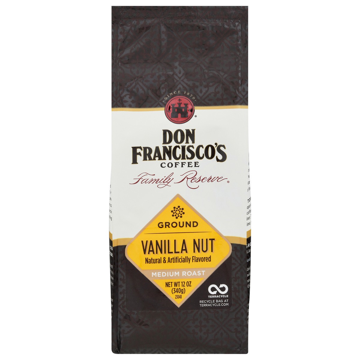 slide 1 of 9, Don Francisco's Family Reserve Medium Roast Ground Vanilla Nut Coffee 12 oz, 