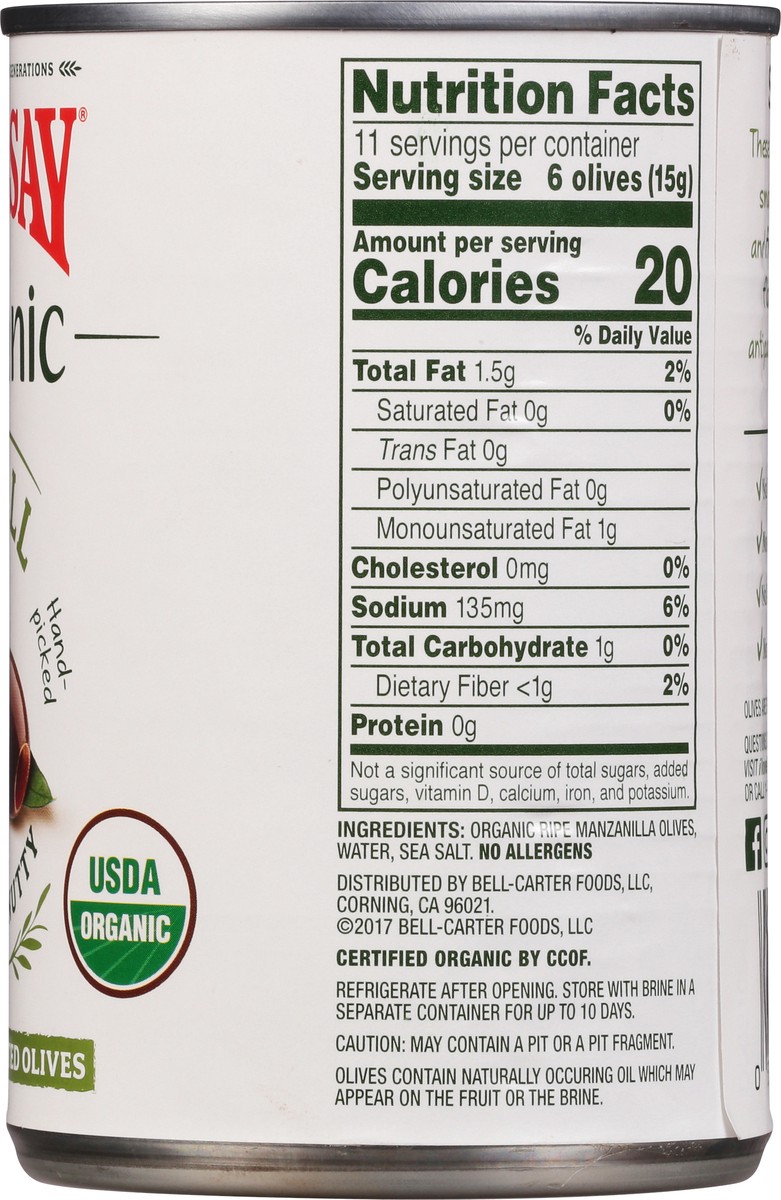 slide 8 of 9, Lindsay Organic Black Ripe Pitted Olives Small 6 oz, 6 oz