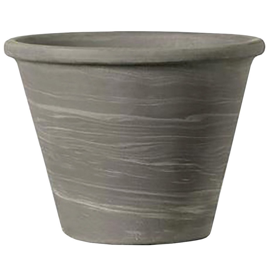 slide 1 of 1, Deroma Vasum Duo Clay Planter - Graphite, 14.6 ft