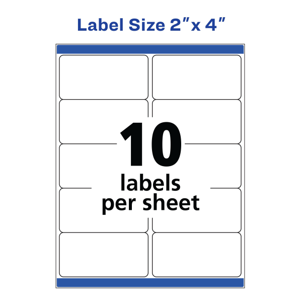 slide 8 of 8, Avery Trueblock White Laser Shipping Labels, 5963, 2500 ct; 2 in x 4 in