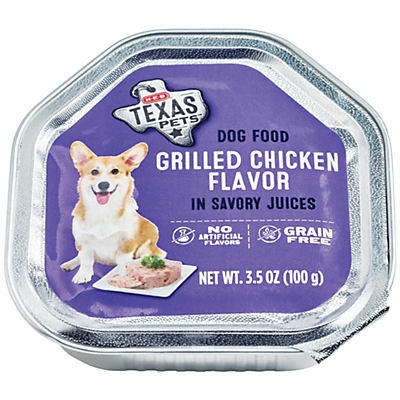 slide 1 of 1, H-E-B Texas Pets Grilled Chicken Flavor Wet Dog Food, 3.5 oz