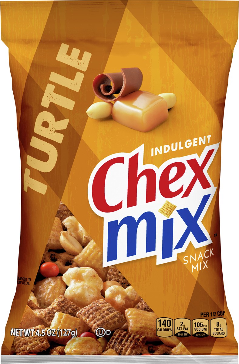 slide 10 of 14, Chex Mix Snack Party Mix, Turtle, Indulgent Sweet Pub Mix Snack Bag, 4.5 oz, 4.5 oz