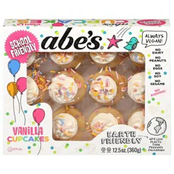 Abe's School Friendly Vanilla Cupcakes 12 Pack